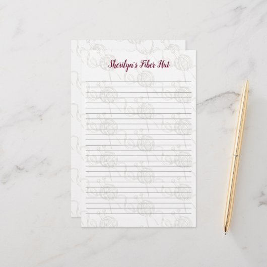 Garn Knitting Fibre Arts Business Crafter Paper (Voorkant / Achterkant in situ)