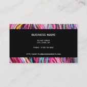 Garn Knitting Handspun Textuurroze foto Visitekaartje (Achterkant)