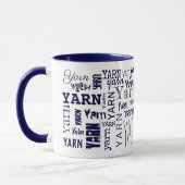 GARN! Typografie Blue Knitting Crochet  Mok (Links)