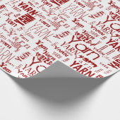 GARN! Typografie Uitgebreide Word Cloud Wrapping P Cadeaupapier (Hoek)