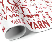 GARN! Typografie Uitgebreide Word Cloud Wrapping P Cadeaupapier (Rol Hoek)