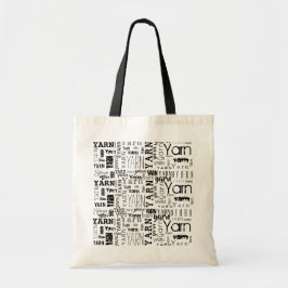 GARN! Typografie zwarte tekst Tote Bag