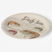 Garnaal - Aangepaste tekst op jaarbasis Papieren Bordje (Gekanteld)