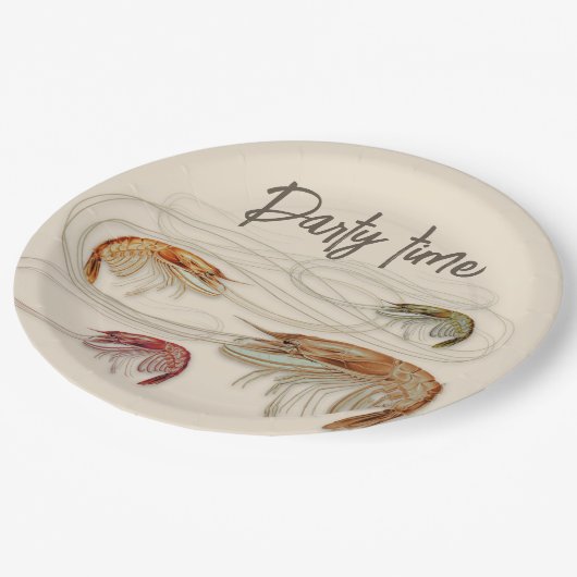 Garnaal - Aangepaste tekst op jaarbasis Papieren Bordje (Gekanteld)