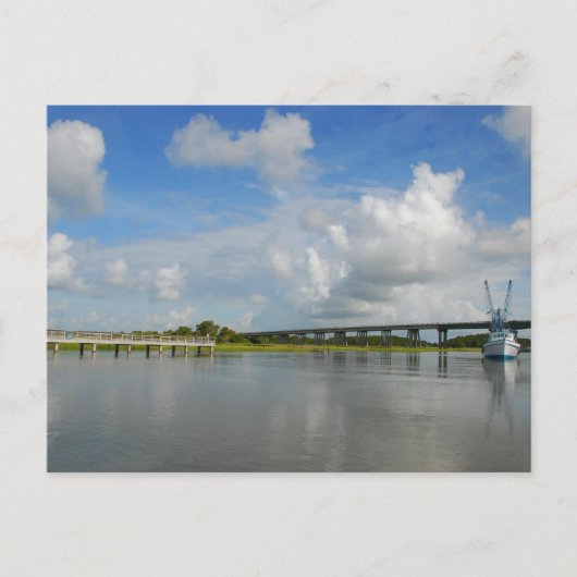 garnaal Boat Tybee Island Georgia Briefkaart (Voorkant)