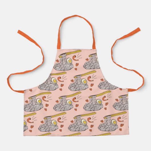 Garnaal en ei Noodle (Small Schort) Schort (Voorkant)