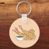 Garnaal garnaal Tempura Japans Eten Restaurant Sleutelhanger (Voorkant)