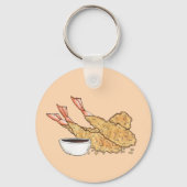 Garnaal garnaal Tempura Japans Eten Restaurant Sleutelhanger (Achterkant)