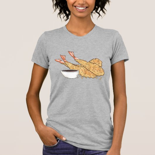 Garnaal garnaal Tempura Japans Eten Restaurant T-shirt (Voorkant)