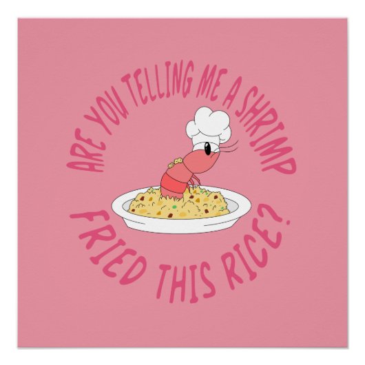 Garnaal gebakken rijst poster (Voorkant)