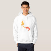 Garnaal in brand hoodie (Voorkant volledig)