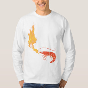 Garnaal in brand t-shirt