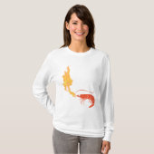 Garnaal in brand T-Shirt (Voorkant volledig)