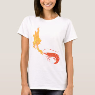 Garnaal in brand T-Shirt