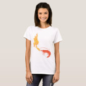 Garnaal in brand T-Shirt (Voorkant volledig)