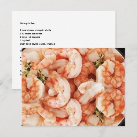 Garnaal in ontvangst briefkaart (Voorkant / Achterkant)