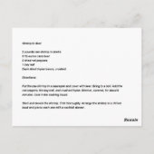 Garnaal in ontvangst briefkaart (Achterkant)