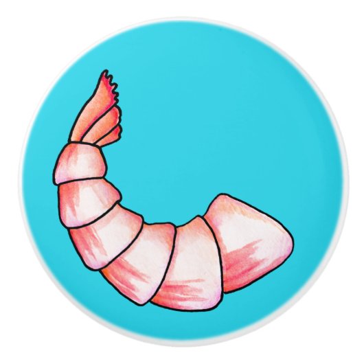 Garnaal Keramische Knop (Voorkant)