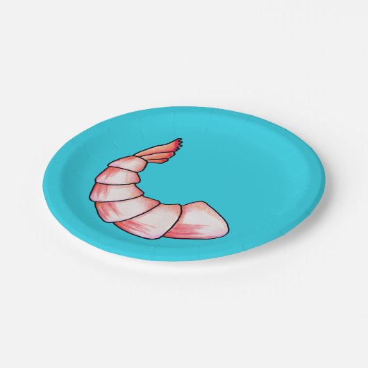 Garnaal Papieren Bordje (Gekanteld)