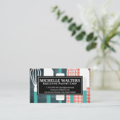 Garnaal Spatel Deegroller | Achtergrond Picknickta Visitekaartje (Staand voorkant)