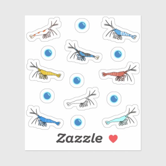 Garnaal Sticker (Vel)