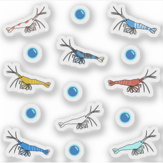 Garnaal Sticker (Voorkant)