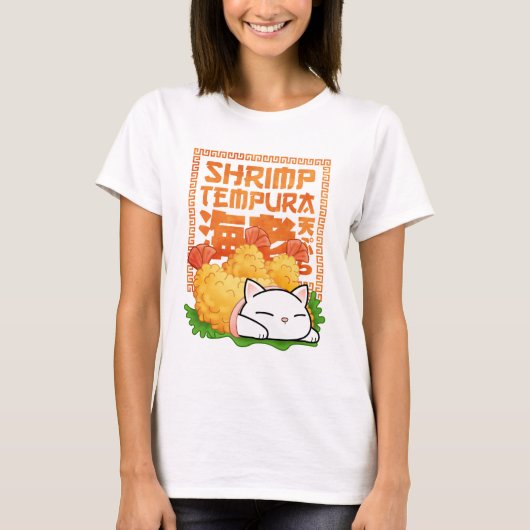 Garnaal Tempura Cat T-shirt (Voorkant)