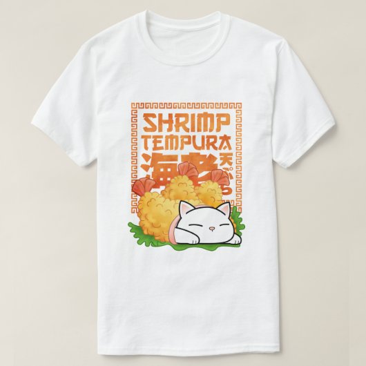 Garnaal Tempura Cat T-shirt (Design voorkant)