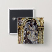 Garnaal van keizer Charlemagne Vierkante Button 5,1 Cm (Voorkant /achterkant)