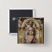 Garnaal van keizer Charlemagne Vierkante Button 5,1 Cm (Voorkant /achterkant)