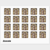 Garnaal van keizer Charlemagne Vierkante Sticker (Vel)