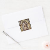 Garnaal van keizer Charlemagne Vierkante Sticker (Envelop)