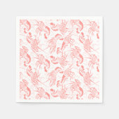 Garnaal voor Seafood Patroon Servet (Voorkant)