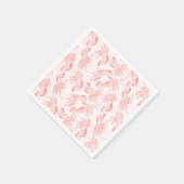 Garnaal voor Seafood Patroon Servet (Hoek)