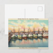  garnaalboats, St. Augustine Florida Briefkaart (Voorkant / Achterkant)