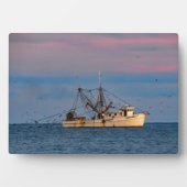 Garnalen bij zonsondergang fotoplaat (voorkant)