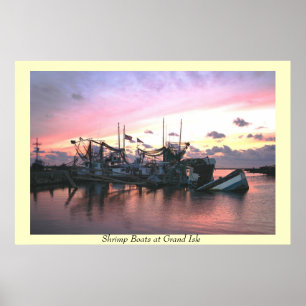 Garnalen Boats st-Grand Isle Poster