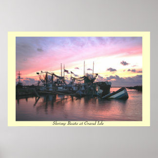 Garnalen Boats st-Grand Isle Poster