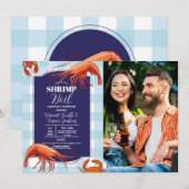 Garnalen Boil Engagement Party Vis Foto Kreeft Kaart (Voorkant / Achterkant)