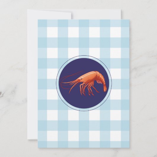 Garnalen Boil Verlovingsfeest Zeevruchten Zeekreef Kaart (Achterkant)