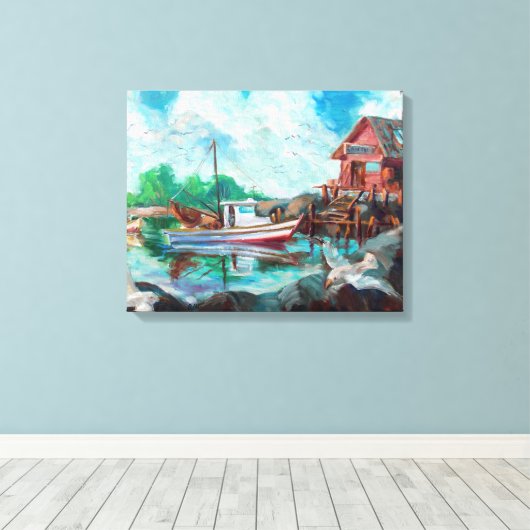 Garnalen Canvas Afdruk (Insitu (Houten vloer))