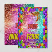 Garnalen Cartoon verjaardagsuitnodiging voor kinde Kaart (Voorkant / Achterkant)