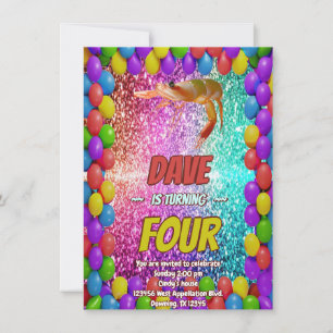 Garnalen Cartoon verjaardagsuitnodiging voor kinde Kaart