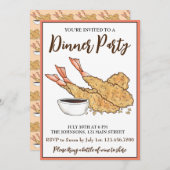 Garnalen Ebi Tempura Japanse keuken Kaart (Voorkant / Achterkant)