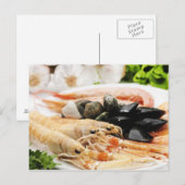 Garnalen en mosselen briefkaart (Voorkant / Achterkant)