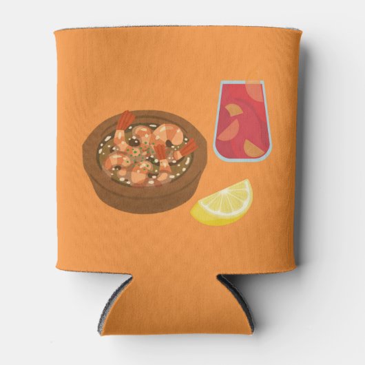 Garnalen en Sangria Blikjeskoeler (Voorkant)