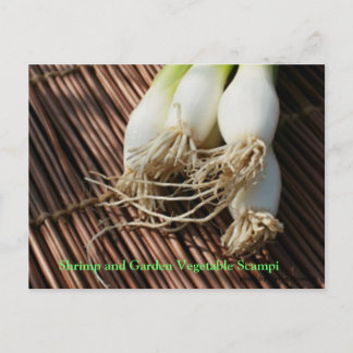 Garnalen en Tuin Groente Scampi Briefkaart