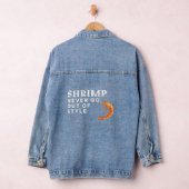 Garnalen gaan nooit uit de stijl garnalen grafisch denim jacket (Hangar)