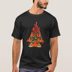 Garnalen Gepresteerde Vismastbomen Ornaments Seafo T-shirt