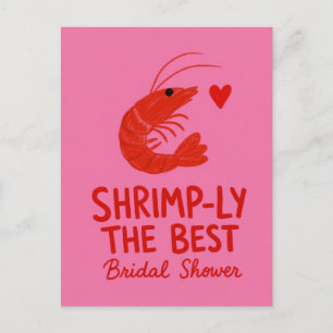 Garnalen Grappig Roze Pun Bachelorette Feestje Briefkaart